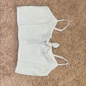 white cropped tank top